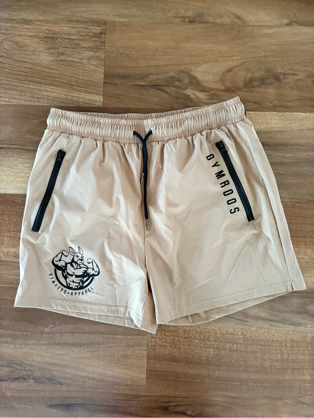 Gymroos Men's Beige Body Building Shorts